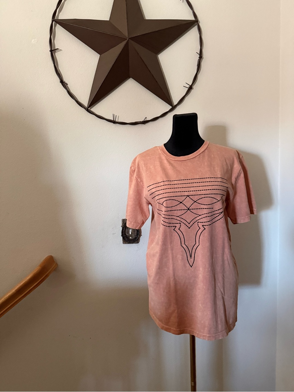 Women's Washed Peach Short-Sleeve Graphic Tee